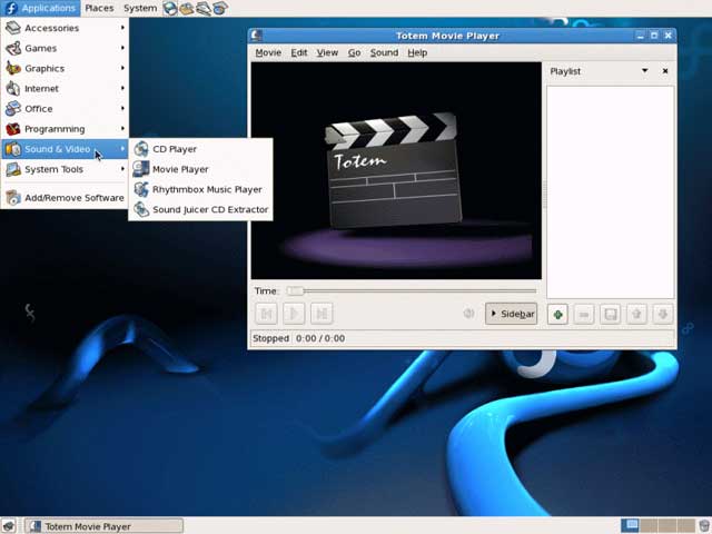 Totme Movie Player comes with Fedora Core 7