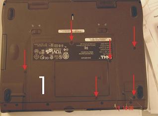 Bottom of DELL Latitude CPi